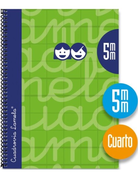 CUADERNO ESPIRAL 4º 80H 90G 5MM VERDE CUADROVIA EXTRADURA